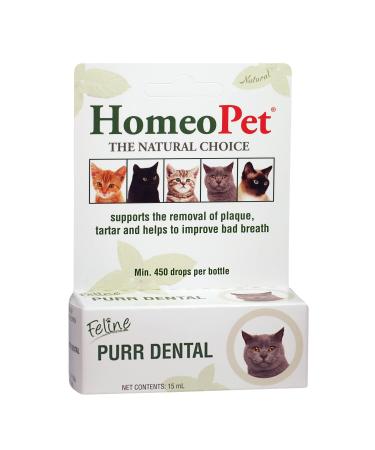 HomeoPet Feline Purr Dental, Dental Care for Cats, 15 Milliliters 15mL