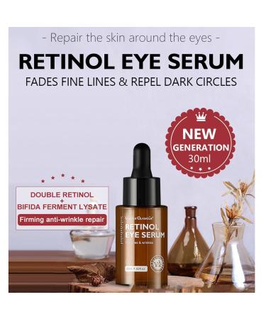 Retinol Eye Serum - Anti-Aging Under Eye Cream for Wrinkles & Fine Lines | Tightening & Firming | Double Retinol 30ml - Buy Online on SooperMarket.com