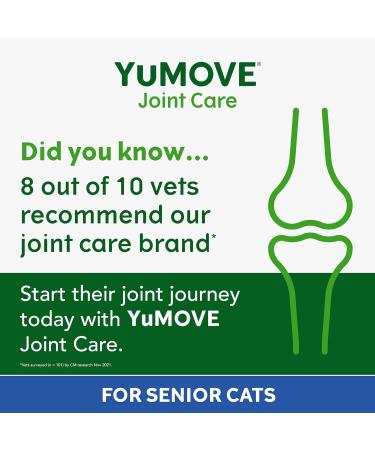 YuMOVE Senior Cat Joint Supplement | For Older Stiff Cats | With Glucosamine, Chondroitin & Green Lipped Mussel | 60 Capsules | Senior Cats & Breeds - Buy Online on SooperMarket.com