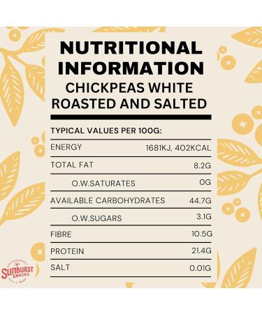 Sunburst Chickpeas White - Roasted & Salted 500g - Buy Online on SooperMarket.com