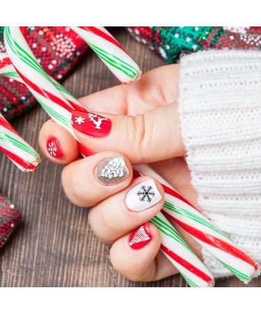 4 Sheets Christmas Nail Art Stickers 5D Embossed Snowflake Nail Decals Self-Adhesive Nail Stickers with Tweezers DIY Christmas Nail Design Decoration for Women Girls Style1 - Buy Online on SooperMarket.com