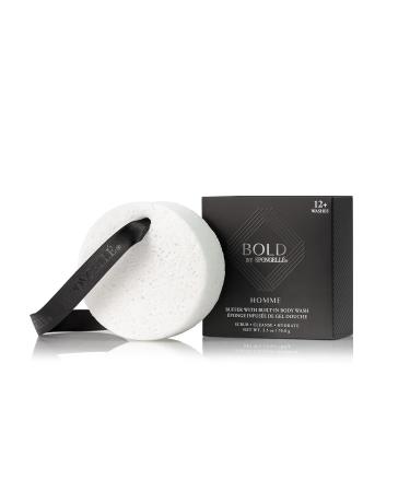 Spongelle Bold Homme Buffer - Cucumber Body Wash for Men | 20+ Washes | 3.5oz - International Shipping Available - Buy Online on SooperMarket.com
