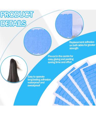 240 Blue Hair Extension Tape Tabs Adhesive Replacement for Human Hair Extensions Perfect for Tape-In Extensions - Buy Online on SooperMarket.com