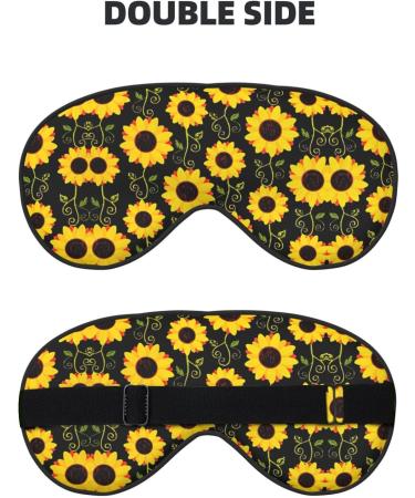 Buy SSIMOO Cute Sunflower Soft Sleep Eye Mask - Breathable Travel Eye Patch for Relaxation (Black) - International Shipping Available - Buy Online on SooperMarket.com