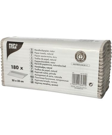 Papstar 180 Sheets Natural C-Fold Towel Paper | 31x25 cm | 1-Ply | International Shipping - Buy Online on SooperMarket.com