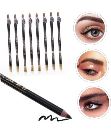Mikinona 8pcs Sharpener Eyebrow Pencil beauty eyebrow pen Wooden waterproof eyebrow pencil 1 count (Pack of 1) Black - Buy Online on SooperMarket.com