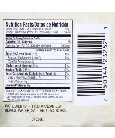 TableTop King Manzanilla Pitted Olives - 1 Gallon | Premium Quality Spanish Olives - Buy Online on SooperMarket.com