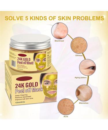 Shefave Peel off Face Masks Golden Face Masks Skincare Peel off - Purifying Deep Cleansing Face Peel for Dirt Acne Pores Shrinking - Reduces Fine Lines & Wrinkles Skin Care Face Lifting Firming Mask - Buy Online on SooperMarket.com