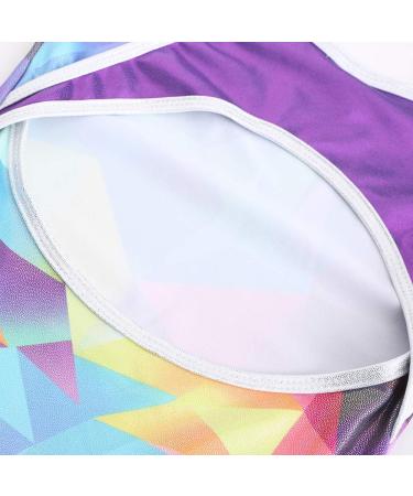 Kql Starry Girls Gymnastics Leotard 7-8 Years | Sparkly Dancewear for Kids 5-14Years | Rainbow Geometric Training Costume - Buy Online on SooperMarket.com