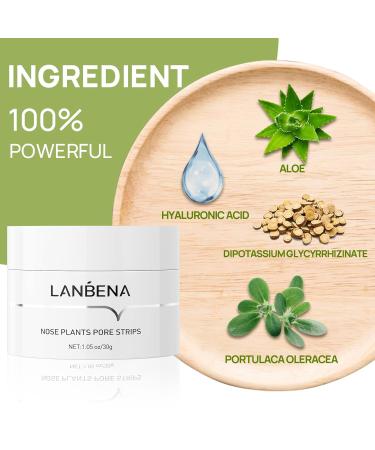 Buy Lanbena Blackhead Remover Peel Off Mask - Effective Blackhead Strips for Nose | Moisturizing & Cleansing | 1.05 Ounce - Buy Online on SooperMarket.com