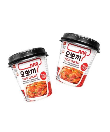 Yopokki double pack sweet & spicy - rice cake in the cup - Sweet & Spicy Rice Cake Cup - spicy Korean rice cake - OG Asia - 2x 140g 2 pack sweet & spicy