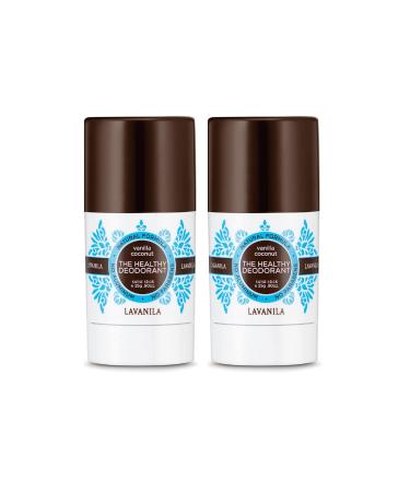 Lavanila Vanilla Coconut Aluminum-Free Mini Deodorant 2-Pack - The Healthy Deodorant for Men & Women Solid Stick (0.9 Ounce Each) Natural Vegan Vanilla Coconut 0.9 Ounce (Pack of 2) - Buy Online on SooperMarket.com