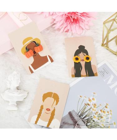 Whaline 640Pcs Earring Cards Set for DIY Jewelry Display - Self-Seal Bags & Ear Backs - 8 Lady Style Designs - 2.4 x 3.5 Inch Brown Earring Holder Cards - Buy Online on SooperMarket.com