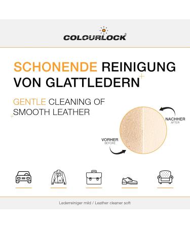 COLOURLOCK Leather Cleaner Mild 200ml with Sponge - Gentle Leather Care for All International Shipping - Buy Online on SooperMarket.com