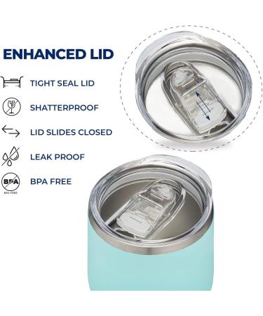 Personalized Insulated Wine Tumbler - Adventure Awaits - Mint - 12 oz - Buy Online on SooperMarket.com