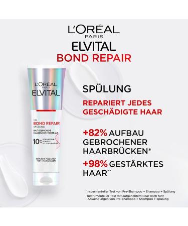 L'Or al Paris Elvital Hair Repair Routine - Shampoo Rinse & Pre-Shampoo Bond-Repair Complex 550ml - Strengthen Hair Reduce Breakage & Enhance Shine - Buy Online on SooperMarket.com