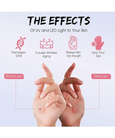 WLLHYF Anti UV Gel Nail Gloves - Fingerless Sun Protection Gloves 22cm-Black - Buy Online on SooperMarket.com
