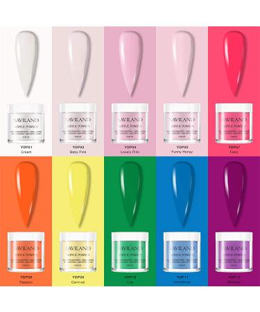 Saviland Acrylic Powder Set Glows in the Dark Acrylic Nail Powder 10 Luminous Colors Professional Polymer Powder for Nail Extension Nail Carving  Halloween Nails Design  Fall French Nails  Gift for Women A-Luminous glows i - Buy Online on SooperMarket.com