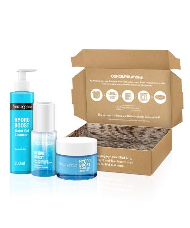 Neutrogena Hydro Boost 3-Step Regime Cleanse + Moisturiser Hylauronic Serum Brown