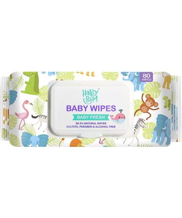 HAPPY BUM Sensitive Water Baby Diaper Wipes - Hypoallergenic, Unscented (320 Wipes) - Buy Online on SooperMarket.com