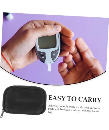 KALLORY 4 Pcs Blood Meter Storage Bag Zipper Storage Bags Meter Case Carrying Bag Medical Blackx2pcs 13x8.5cmx2pcs - Buy Online on SooperMarket.com