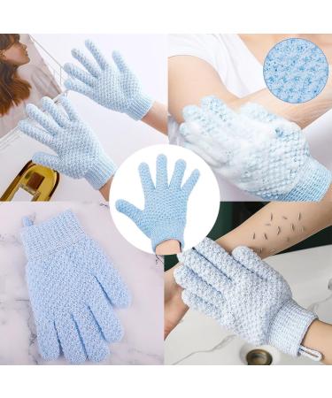 Reusable Soft Exfoliating Bath Gloves - Breathable Double Sided Body Scrubbers (2 Pairs) for Effective Cleansing & Massage - Buy Online on SooperMarket.com