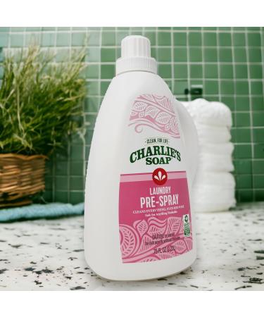 Charlie's Soap Laundry Pre-Spray Stain Remover Refill 75oz - Natural Eco-Friendly Laundry Pretreat for Tough Stains - International Shipping Available - Buy Online on SooperMarket.com