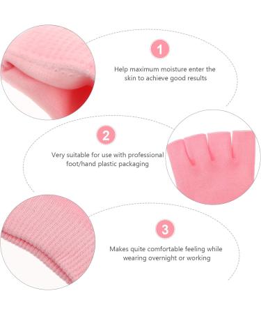 Beaupretty Gel Gloves Moisturizing Half Finger Spa Gloves for Dry Hands | Pink Hand-Cracked Lotion Gloves - Buy Online on SooperMarket.com