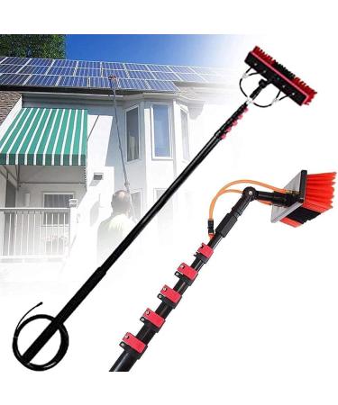 Water Fed Pole Kit Window Cleaning Pole Telescleaning Brush Photovoltaic Panel Cleaning Window Cleaning Brush Equipment/20Ft/6M 55cm Brush Head 10M/33FT