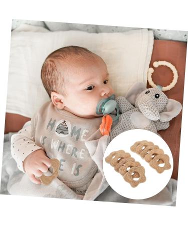 Didiseaon 10pcs Wooden Teething Pendant for Babies - Beech Wood Teether with Cartoon Design 5X6.3CM - Buy Online on SooperMarket.com