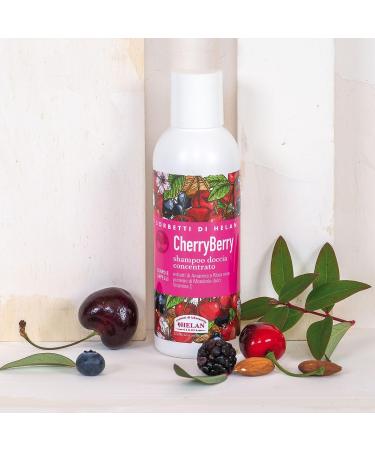 Helan I Sorbetti CherryBerry - Gentle Shower Gel & Shampoo for Women and Men with Vitamin C Sweet Almonds & Blackcurrant - Concentrated Hair & Body Wash with Revitalising Action - Made in Italy 150ml - Buy Online on SooperMarket.com
