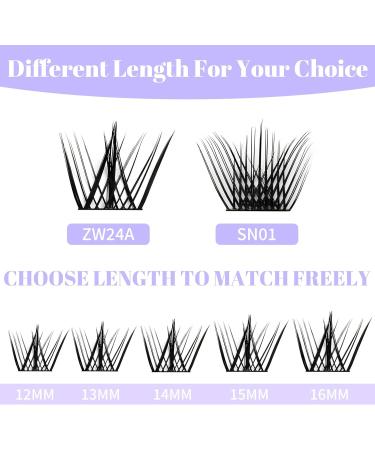 Individual Lashes 0.07mm Cluster D Curl 12-16mm Mixed Long Eyelashes Extension Kit - Buy Online on SooperMarket.com