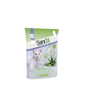 Sanicat Diamonds Aloe Vera Silica Gel Cat Litter 5L 5 l (Pack of 1)