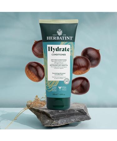 Herbatint Hydrate Conditioner - 99% Natural Anti-Frizz Vegetal Keratin & Chestnut Extract Deep Nourishment Vegan & Silicone-Free 200mL - Buy Online on SooperMarket.com