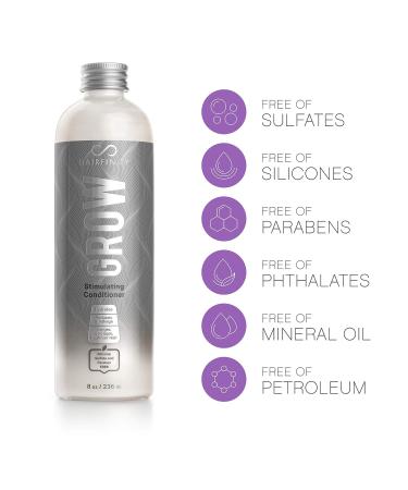 Hairfinity Grow Stimulating Conditioner - Caffeine & Biotin Formula for Hair Loss - Sulfate & Silicone Free - Thickening for Fine, Thin, Dry, Curly Hair 8oz - Buy Online on SooperMarket.com