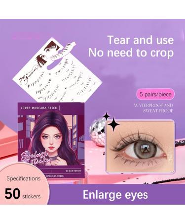 Lower Eyelash Sticker | False Eyelash Stickers - Waterproof Fake Eyelash Ladies Lower False Eyelashes Stickers Lash Temporary 3D Lower Lash - Buy Online on SooperMarket.com