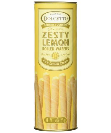 Dolcetto Zesty Lemon Rolled Wafers