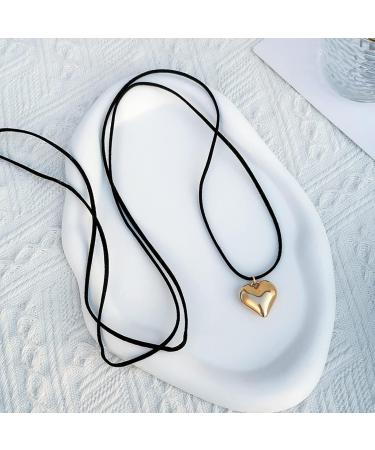 Oralgo Simple Heart Choker Necklace | Adjustable Silver Collarbone Chain Jewelry - Buy Online on SooperMarket.com