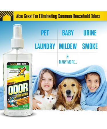 Sweat X Sport Extreme Odor Spray  Multipurpose Deodorizer for Stinky Shoes  Sports Equipment and All Odors  8 Ounce Concentrated Formula  No Washing Required Victory Scent 8 Ounce (Pack of 1) - Buy Online on SooperMarket.com