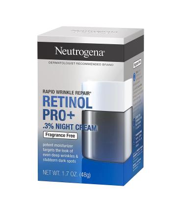 Neutrogena Rapid Wrinkle Repair Retinol Pro+ Night Moisturizer 1.7 oz - Anti-Aging Face Cream with 0.3% Retinol - Fragrance & Paraben-Free - Buy Online on SooperMarket.com