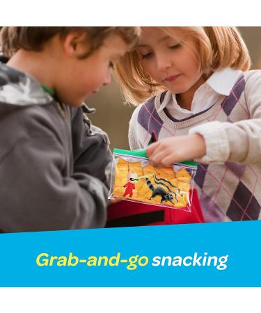 Ziploc Snack Bags with Grip 'n Seal Technology - 66 Count, Pixar Designs | On-the-Go Freshness, Easy Open/Close - Buy Online on SooperMarket.com