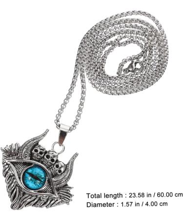 EXCEART Devil Eye Necklace Skull Necklace Ladies Men's Evil Eye Clavicle Chain Steampunk Necklace Women Clavicle Pendant Necklace Decor Stainless Steel Neck Chain Metal Man - Buy Online on SooperMarket.com