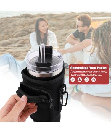 Peutier Water Bottle Sling for Stanley Tumblers | Adjustable Sleeve & Shoulder Strap | 30/40oz Compatible Carrying Bag - Buy Online on SooperMarket.com