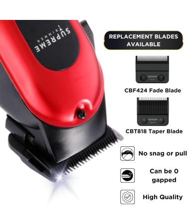 Hair Clipper by Supreme Trimmer - STC5030 Professional Clipper Set (300 Min Run Time) Cordless Beard Trimmer Red Pro Clipper Fade Blade Fade Clipper Gold red silver black - Buy Online on SooperMarket.com