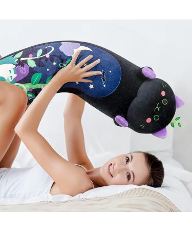 Hawaii 50 cm Kawaii Cats Plush Pillow - Soft Black Kitten Stuffed Animal Toy | Cuddly Gift - Buy Online on SooperMarket.com
