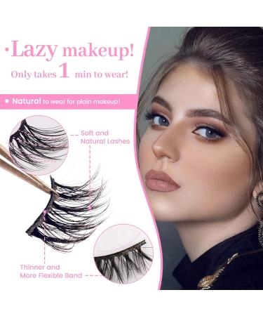 MilyBest Half Lashes: 10 Pairs Short Faux Mink Cat Eye 3D False Eyelashes for Sweet Date | Natural Look, Wispy & Fluffy Soft | 7-14MM - Buy Online on SooperMarket.com