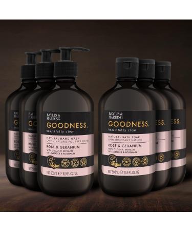 Baylis & Harding Goodness Rose & Geranium Toiletries Bundle - 6 x 500ml Hand Wash & Bath Soak - Vegan Friendly Hand & Bath Bundle - Buy Online on SooperMarket.com