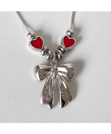 Oralgo Heart-Butterfly Necklace | Handmade Adjustable Choker & Collarbone Chain | Perfect Gifts for Women - Buy Online on SooperMarket.com