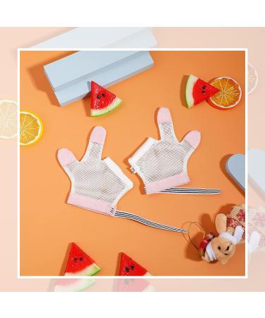 2 Pairs Baby Thumb Sucking Finger Guards | Stop Sucking Kit for 15 Months to 1 Year Old | Soft Mesh Fabric, No Scratch, Breathable Protector - Buy Online on SooperMarket.com