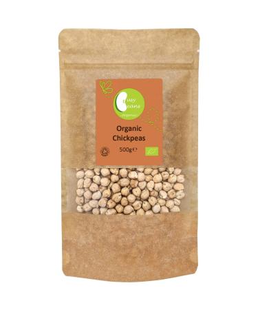 Organic Chickpeas - Certified Organic - by Busy Beans Organic (500g)